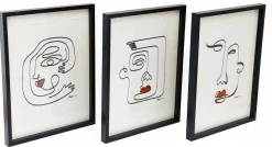 Assortiment de 3 cadres Visages