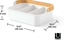 Bac de rangement avec poignée empilable Bellwood (35 x 26 x 13 cm)