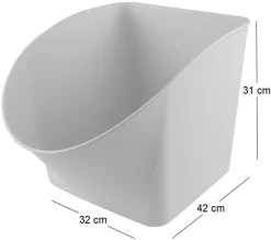 Bac à jouets Basic 32.5 x 42.5 x 31.5 cm (Blanc)