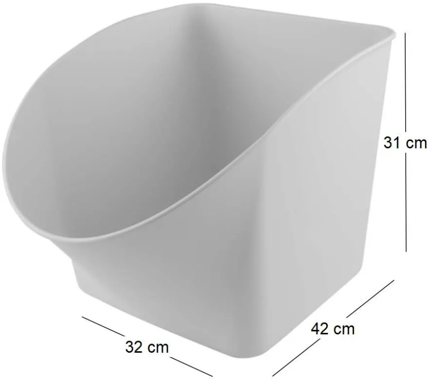 Bac à jouets Basic 32.5 x 42.5 x 31.5 cm (Blanc)