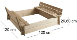 Bac à sable avec Bancs intégrés