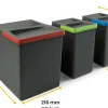 Bacs de tri pour tiroir de cuisine Recycle (2 bacs de 7 litres et 1 bac de 15 litres)
