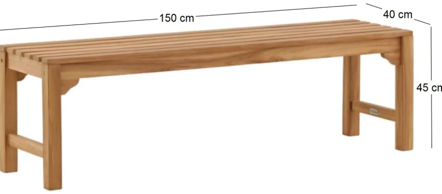 Banc de jardin en teck Kenya