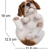 Bébé Jack russel sur le dos en résine 19 cm