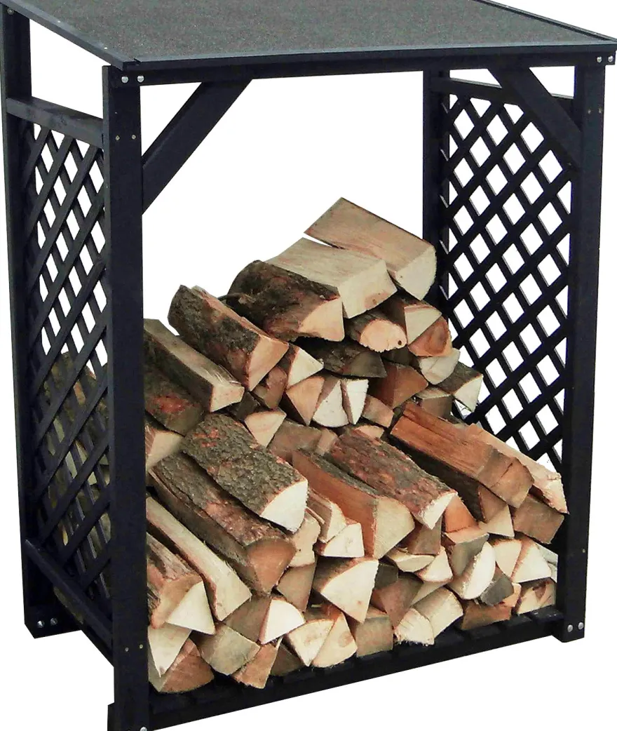 Bûcher treillis en bois Black edition (Simple)