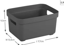 Boite de rangement Sigma home Box 2.5 L (Anthracite)