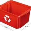 Boite de recyclage Nesta Box32 Litres (Rouge)