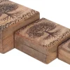 Boites gigognes en bois Arbre de vie (Lot de 3)
