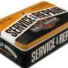 Boite à sucres publicitaire en métal (Harley Davidson service et Repair)