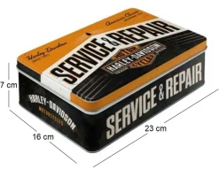 Boite à sucres publicitaire en métal (Harley Davidson service et Repair)