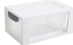 Boite tiroir transparent 6 litres Omega (Blanc)