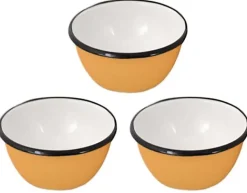 Bol en émail coloré Classic 16 cm (Lot de 3) (Jaune)