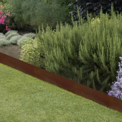 Bordure de jardin en acier effet rouillé (105 x 22 cm)