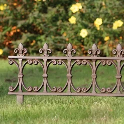 Bordure de jardin en fonte Fleur de lys