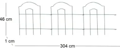 Bordure de jardin en métal Lawn 3m (Lot de 3)