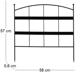 Bordure de jardin en métal 58 x 0.6 x 57 cm (Intemporel)