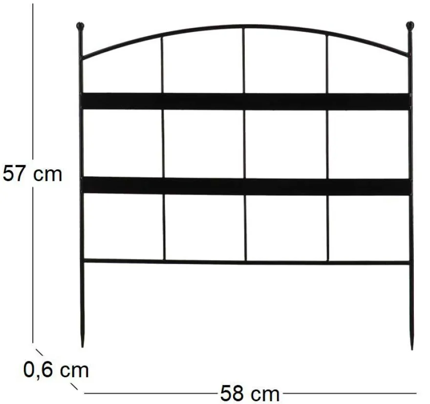 Bordure de jardin en métal 58 x 0.6 x 57 cm (Intemporel)
