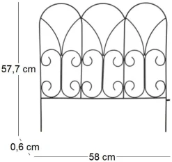 Bordure de jardin métal volutes (A l'unité)