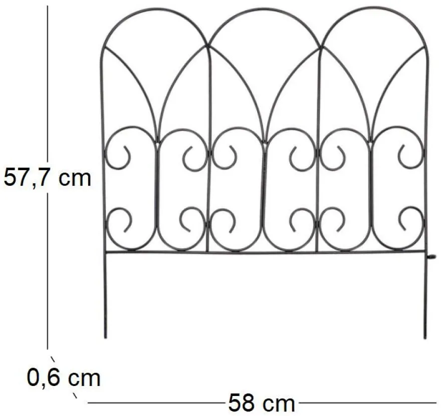 Bordure de jardin métal volutes (A l'unité)