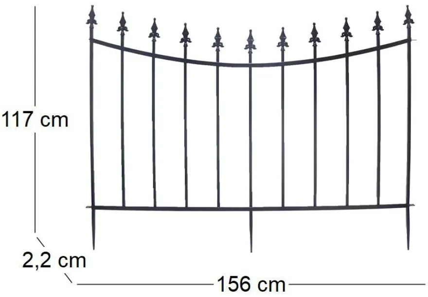 Bordure de jardin156 x 2.2 x 117 cm (Classique)