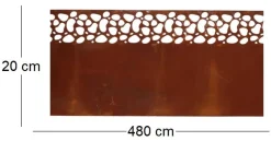 Bordure de pelouse en acier 480 x 20 cm (Moucheté)