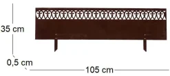 Bordure jardin haute en acier effet rouille (Volute)