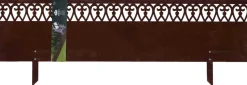 Bordure jardin haute en acier effet rouille (Volute)