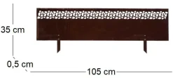 Bordure jardin haute en acier effet rouille (Moucheté)