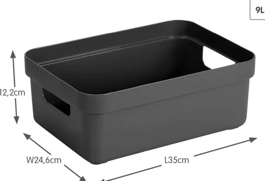 Boîte de rangement Sigma Home Box 9L (Anthracite)