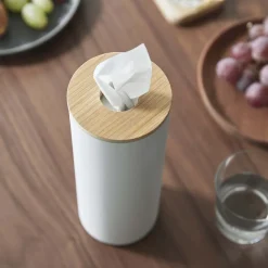 Boîte à mouchoirs ronde en métal Tissue
