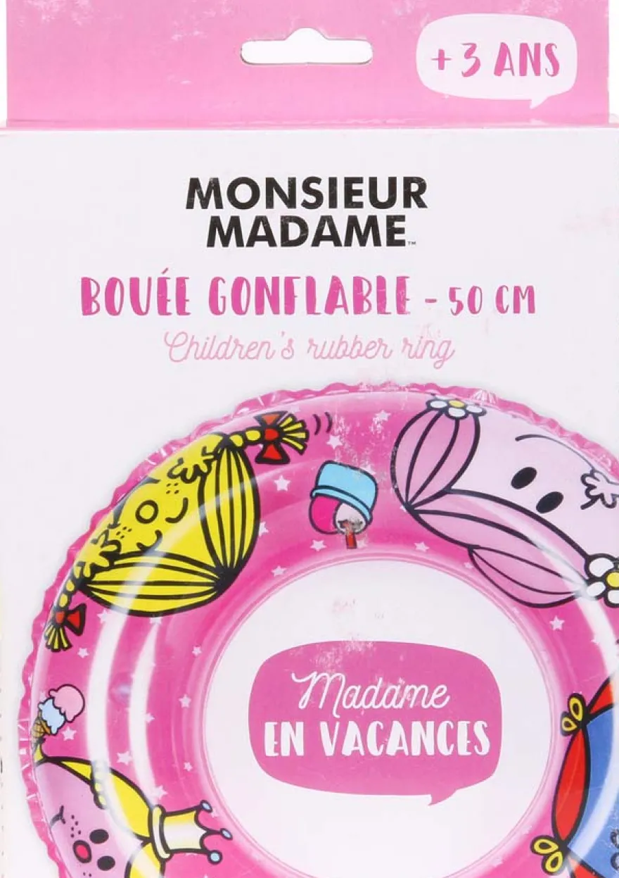 Bouée gonflable Monsieur Madame 50 cm (Rose)