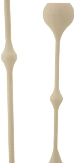 Bougeoir en métal Slimmy (Lot de 2) (Crème et doré)