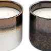 Bougie en pot effet émaillé 9 x 9.5 cm (Lot de 2)