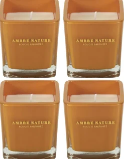 Bougie parfumée carrée Nude 7 cm (Lot de 4)