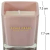 Bougie parfumée carrée Nude 7 cm (Lot de 3) (Rose poudré)