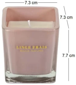 Bougie parfumée carrée Nude 7 cm (Lot de 3) (Rose poudré)