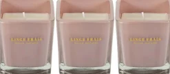 Bougie parfumée carrée Nude 7 cm (Lot de 3) (Rose poudré)