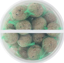 Boules de graisse avec filet dans un seau 30 pièces