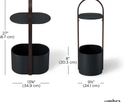 Bout de canapé design range magazine et tablette Hub