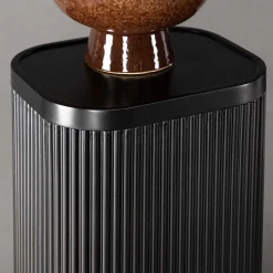 Bout de canapé en MDF noir Lenox
