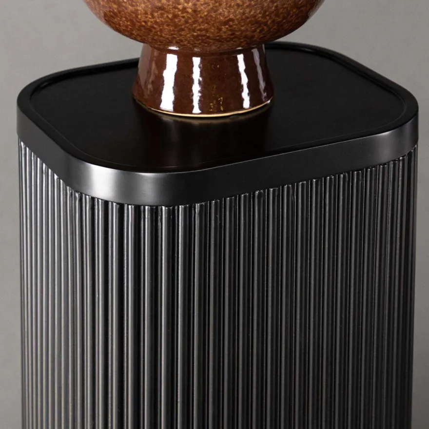 Bout de canapé en MDF noir Lenox
