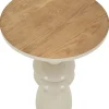Bout de canapé en métal avec plateau en bois Top (45.5 x 63 cm)