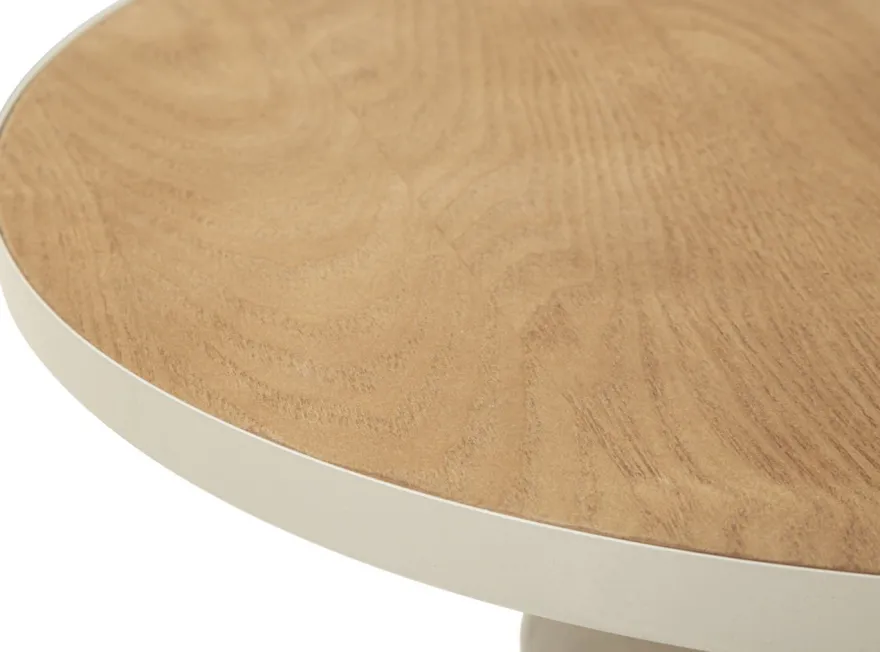 Bout de canapé en métal avec plateau en bois Top (45.5 x 49 cm)