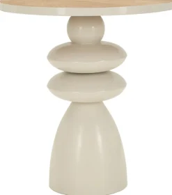 Bout de canapé en métal avec plateau en bois Top (45.5 x 49 cm)