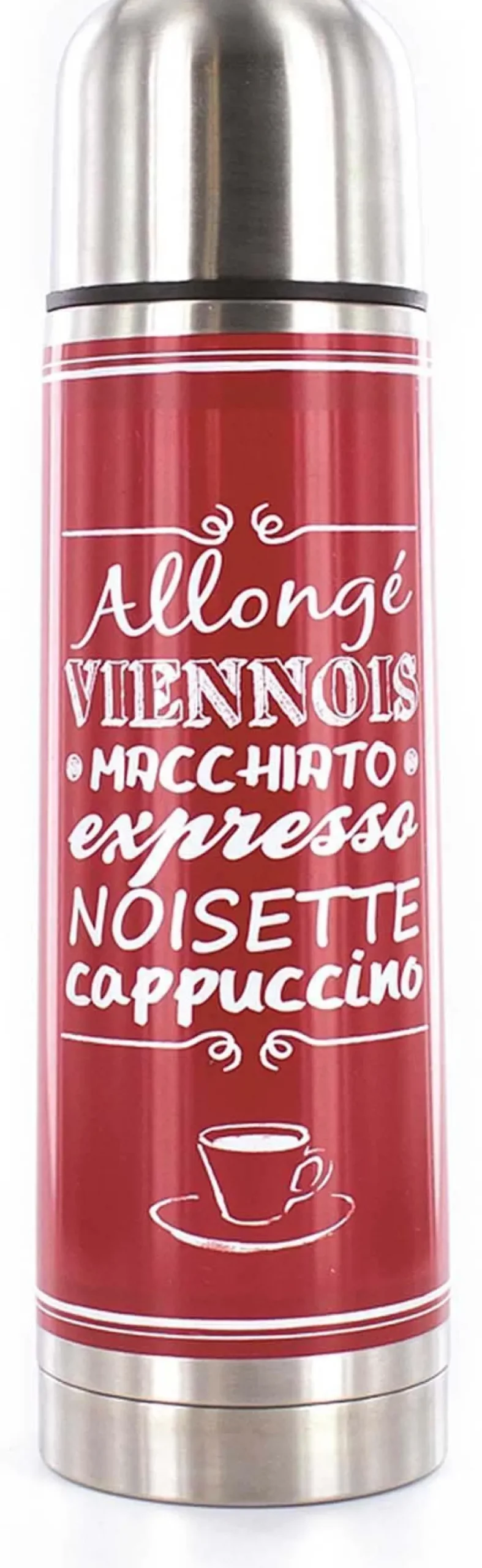 Bouteille de transport en inox 450 ml (Rouge)