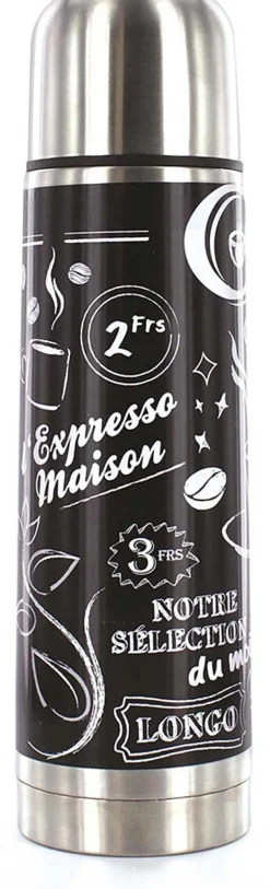 Bouteille de transport en inox 450 ml (Noir)