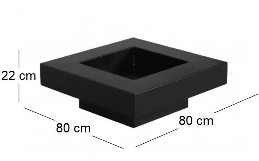 Brasero en acier peint plateau design (80 cm)