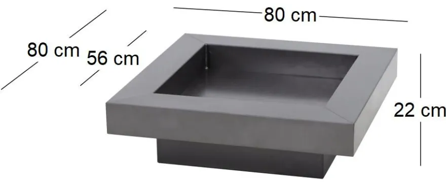 Brasero en acier plateau design (80 cm)