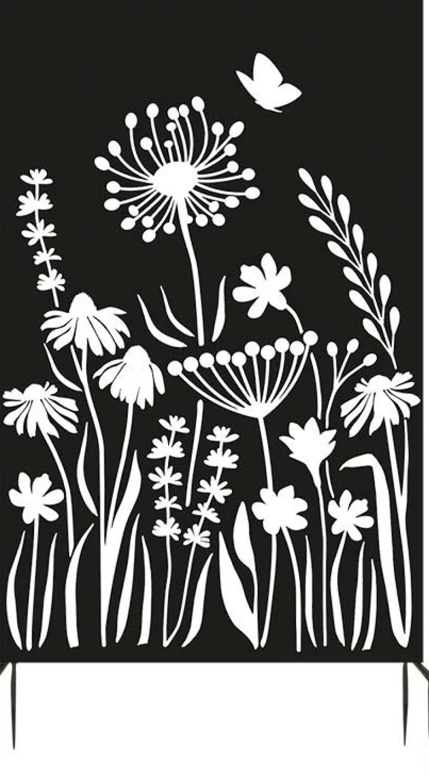 Brise vue treillis en fer (Motif floral)