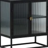 Buffet en acier 40 x 80 x 70 cm Garis (Noir)